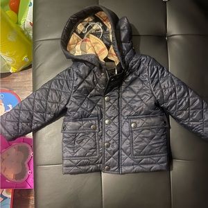 Burberry Navy Blue Quilt 6/9 Month Infant Jacket